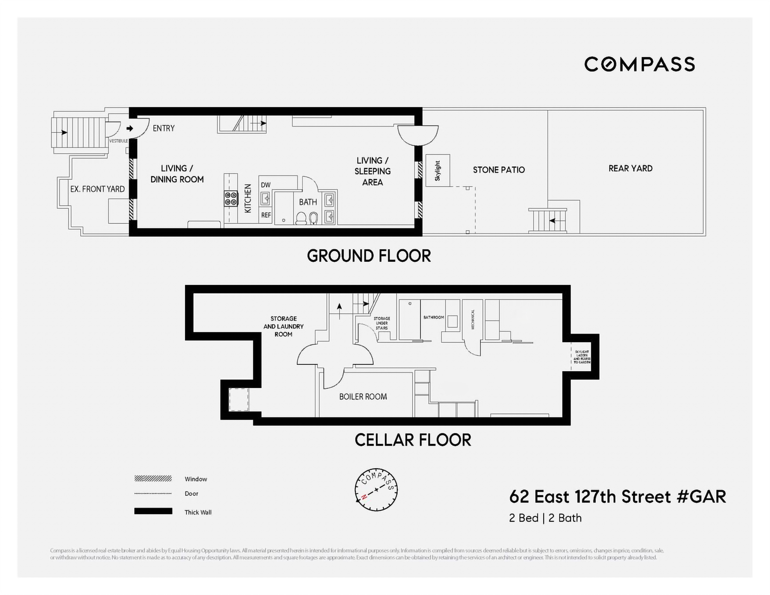 Floorplan for 62 East 127th Street, GAR