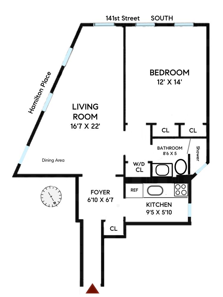 Floorplan for 94 Hamilton Place, 6D