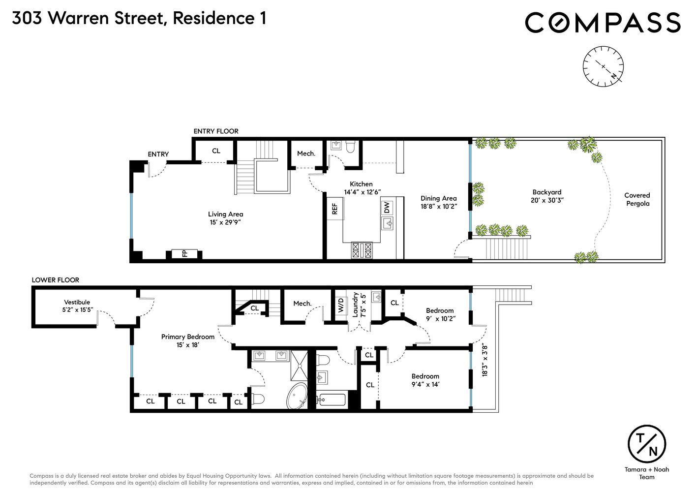 Floorplan for 303 Warren Street, GARDEN