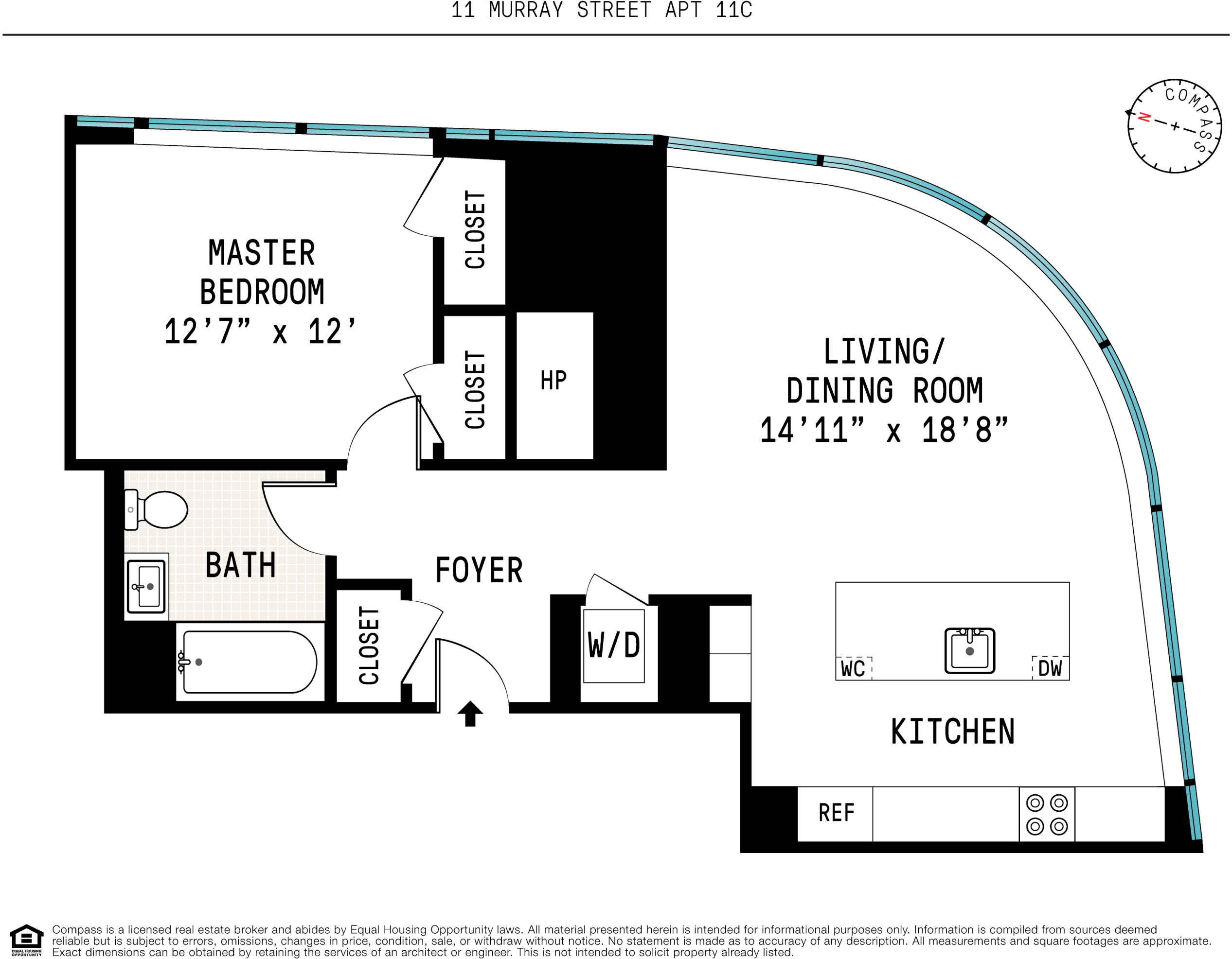 Floorplan for 111 Murray Street, 11C