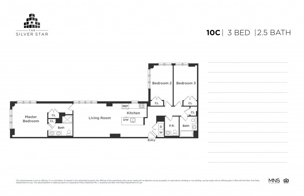 Floorplan for 37-14 36th Street, 10-C