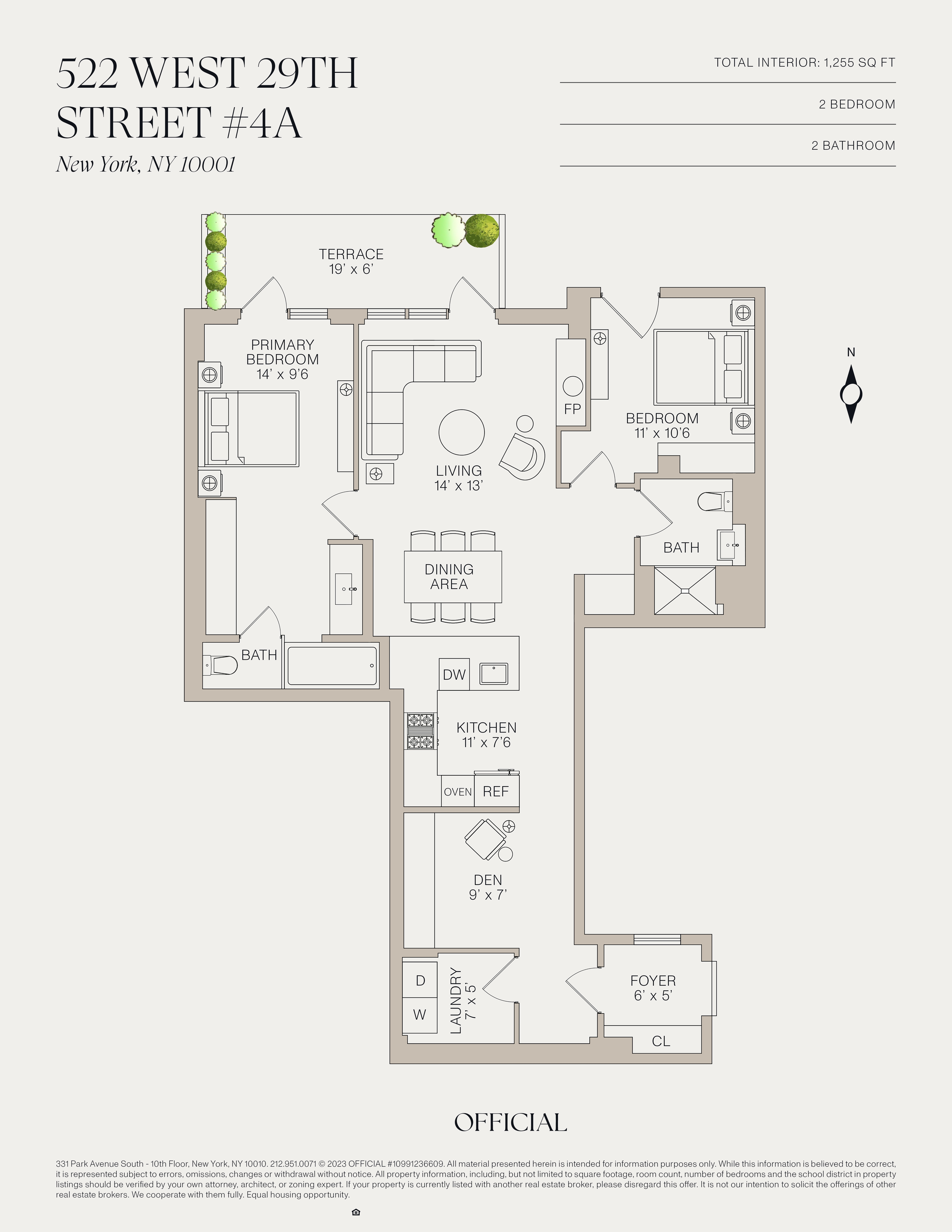 Floorplan for 522 West 29th Street, 4A