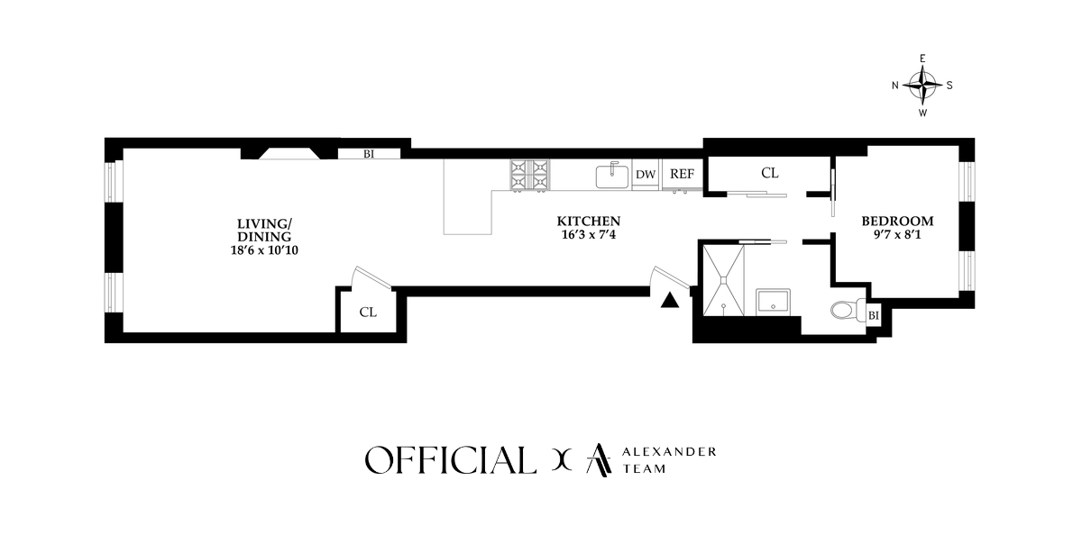 Floorplan for 334 East 5th Street, 3E