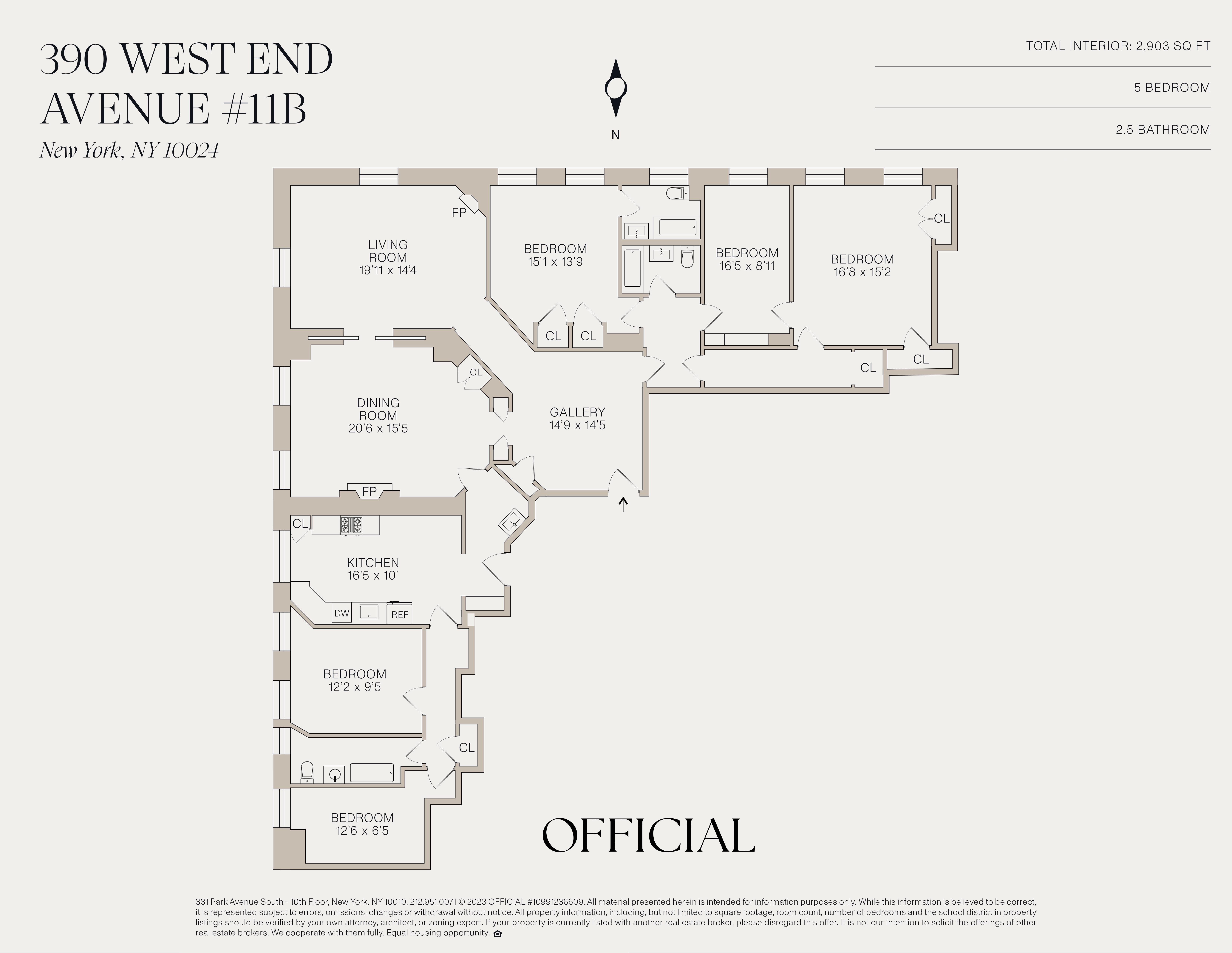 Floorplan for 390 West End Avenue, 11B