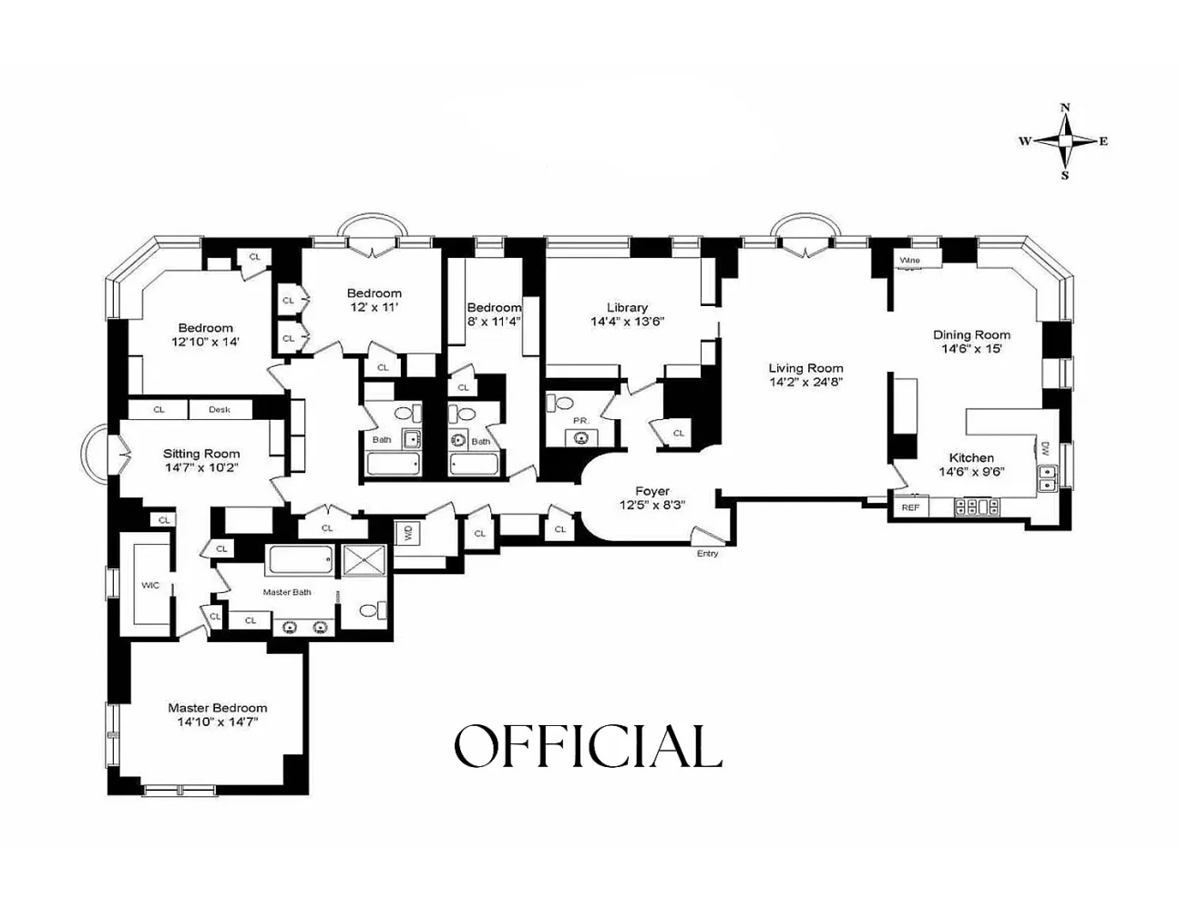 Floorplan for 188 East 78th Street, 28B