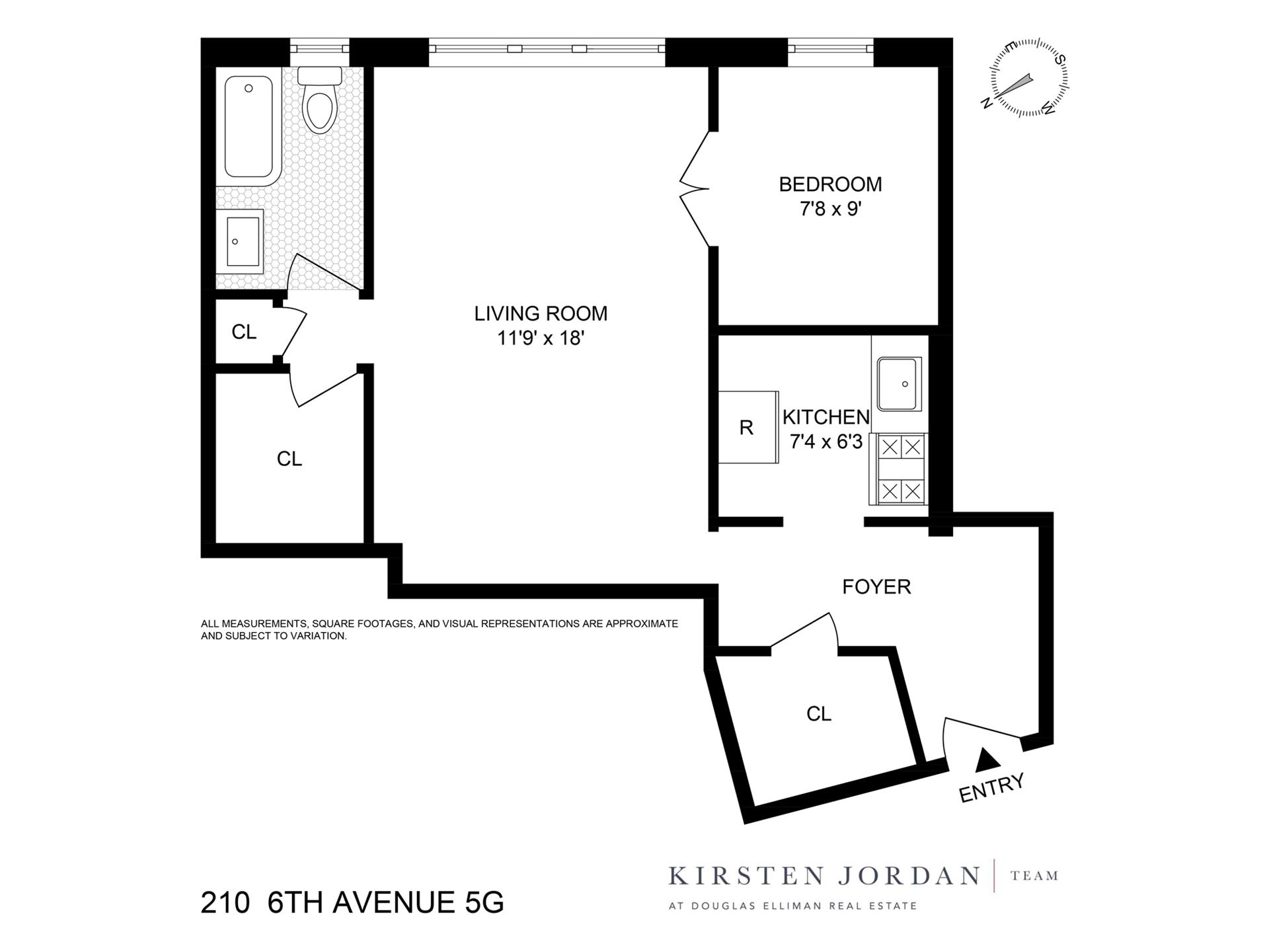 Floorplan for 210 6th Avenue, 5G