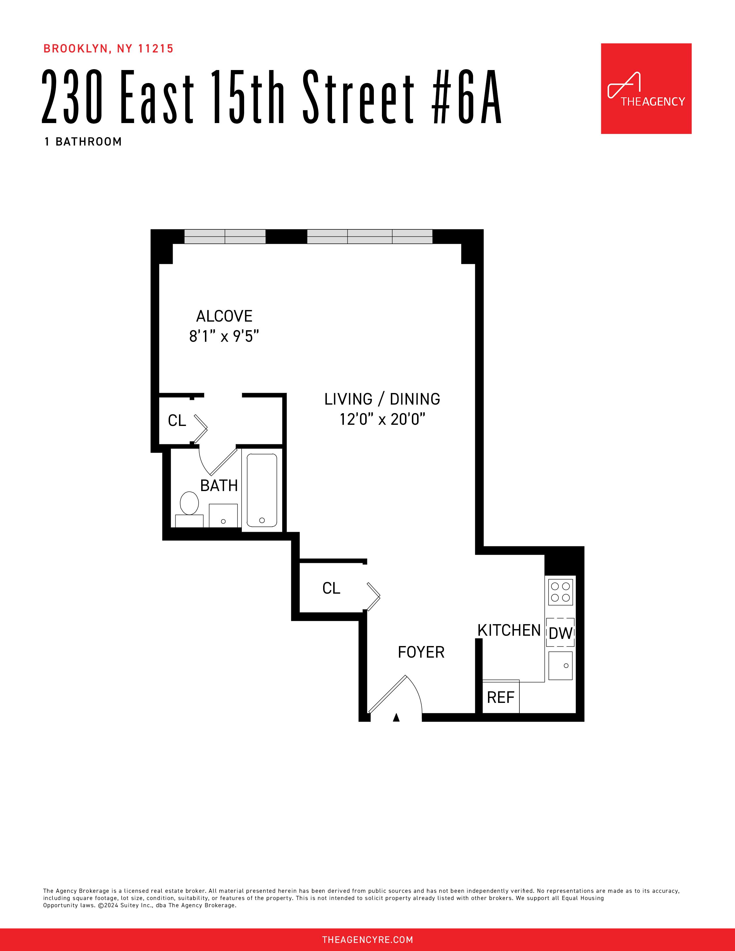 Floorplan for 230 East 15th Street, 6A