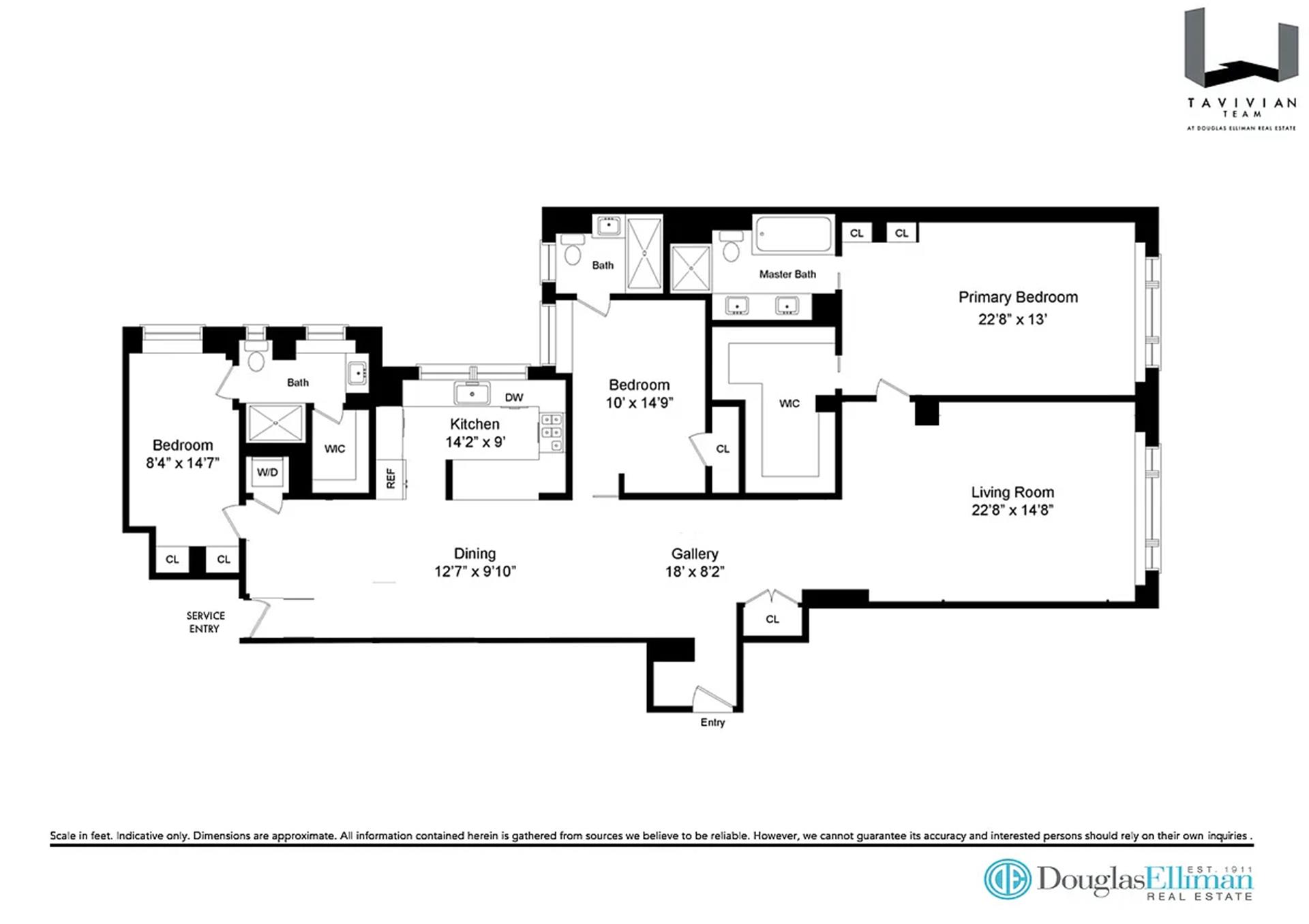 Floorplan for 965 5th Avenue, 1B