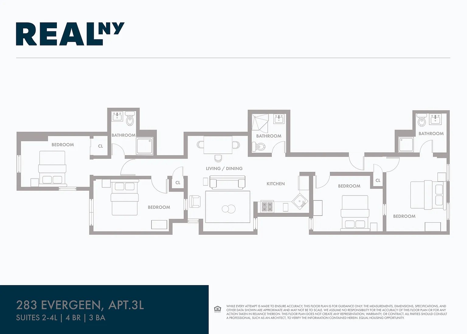 Floorplan for 283 Evergreen Avenue, 3L