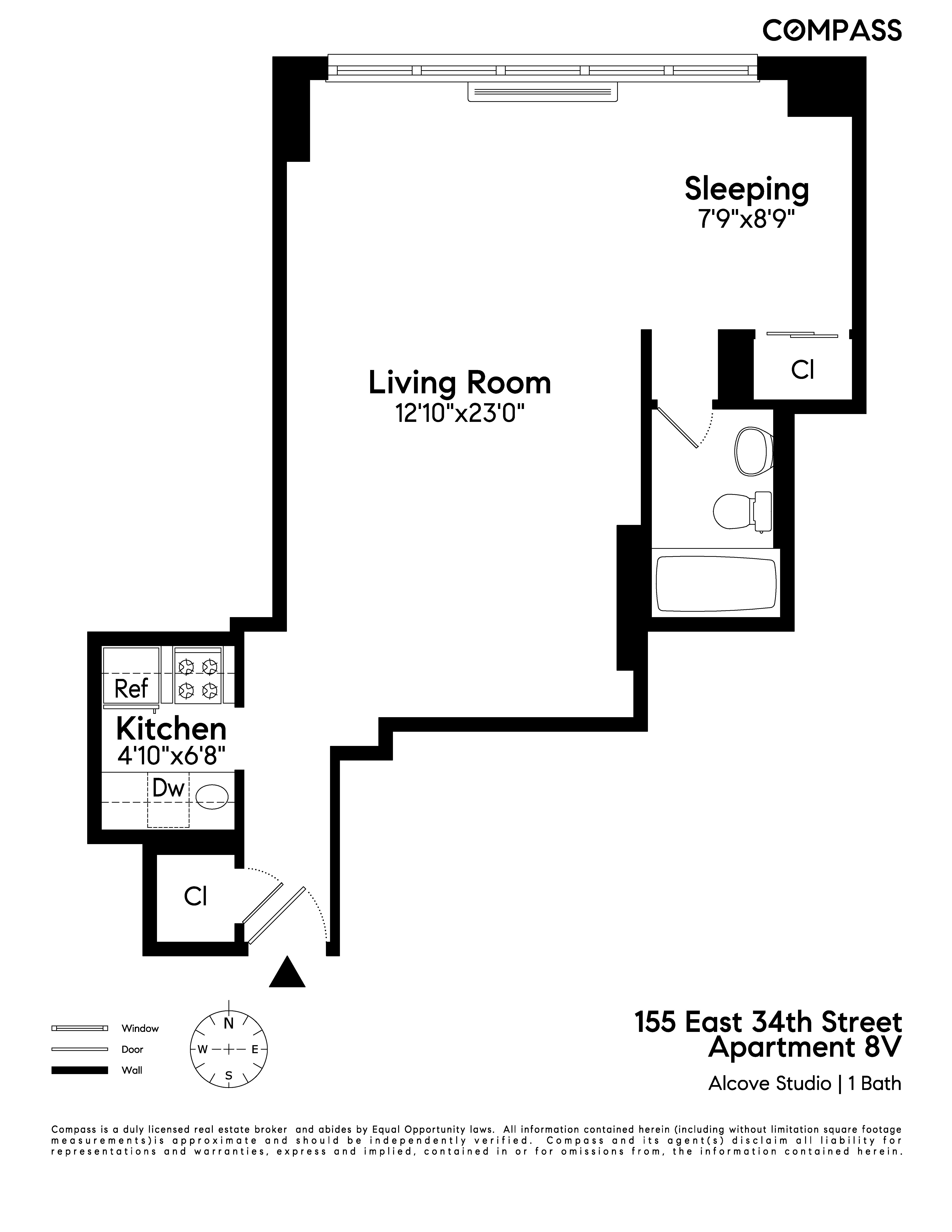 Floorplan for 155 East 34th Street, 8V