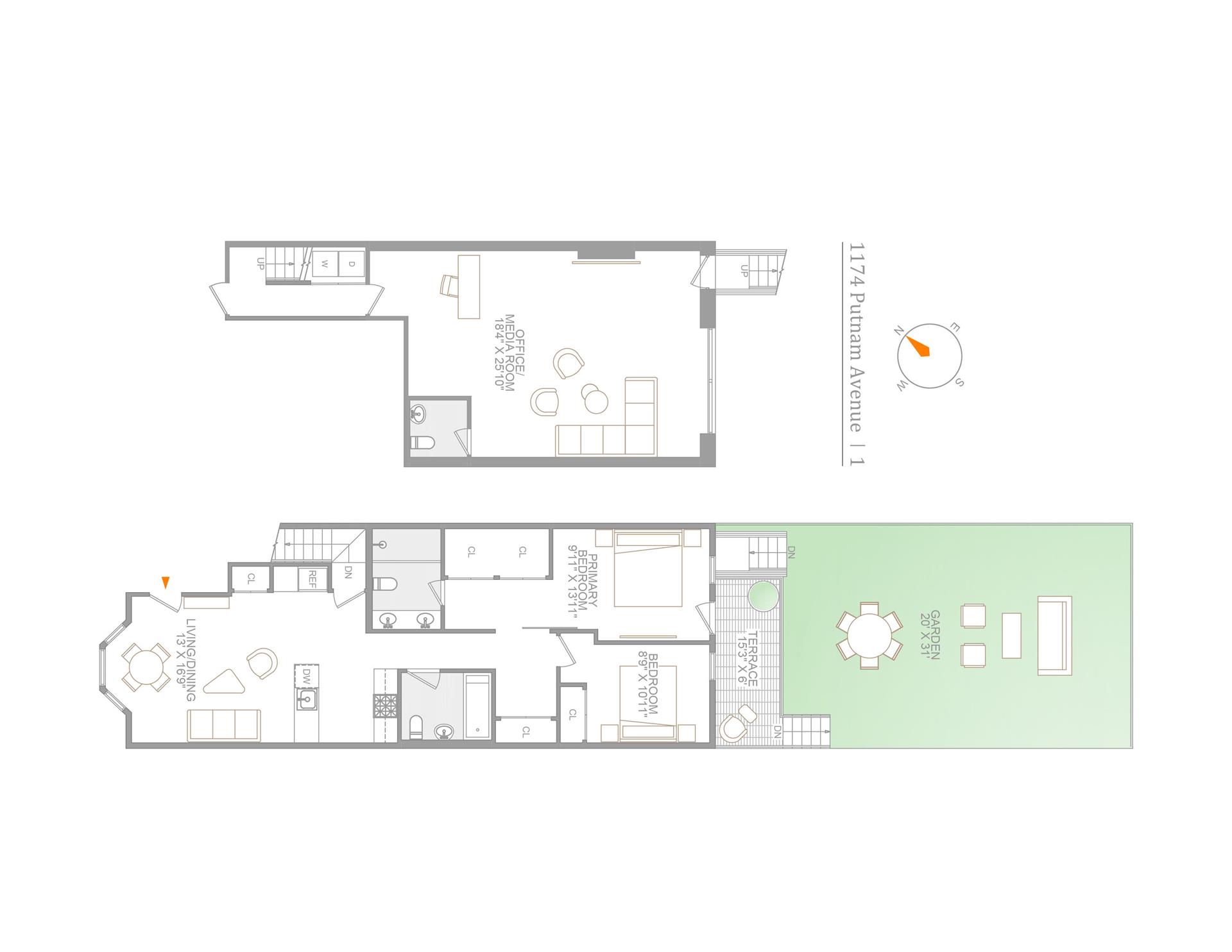 Floorplan for 1174 Putnam Avenue, 1