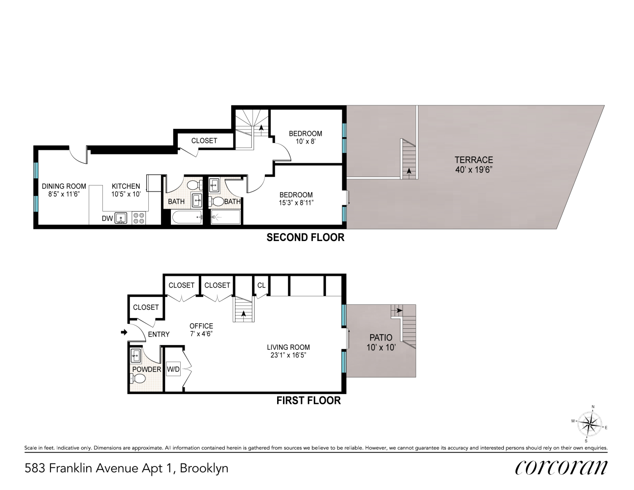 Floorplan for 583 Franklin Avenue, 1