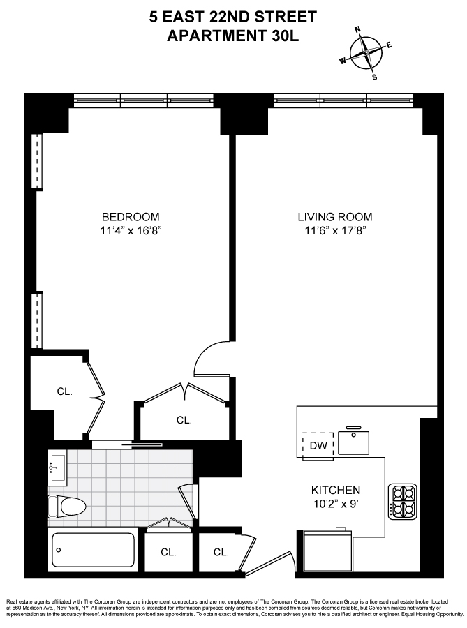 Floorplan for 5 East 22nd Street, 30L