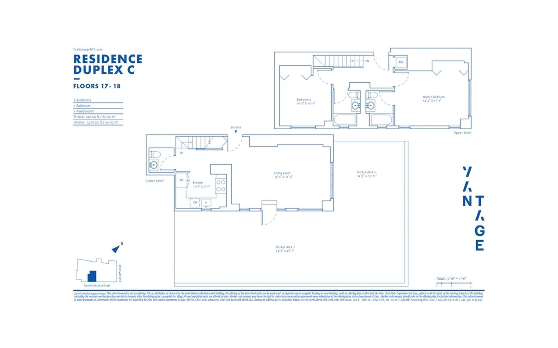 Floorplan for 308 East 38th Street, 17/18C