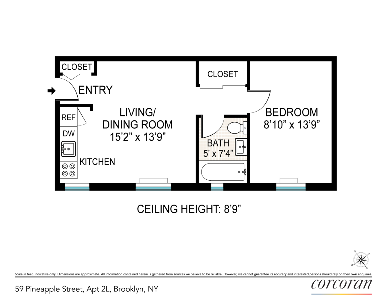 Floorplan for 59 Pineapple Street, 2L