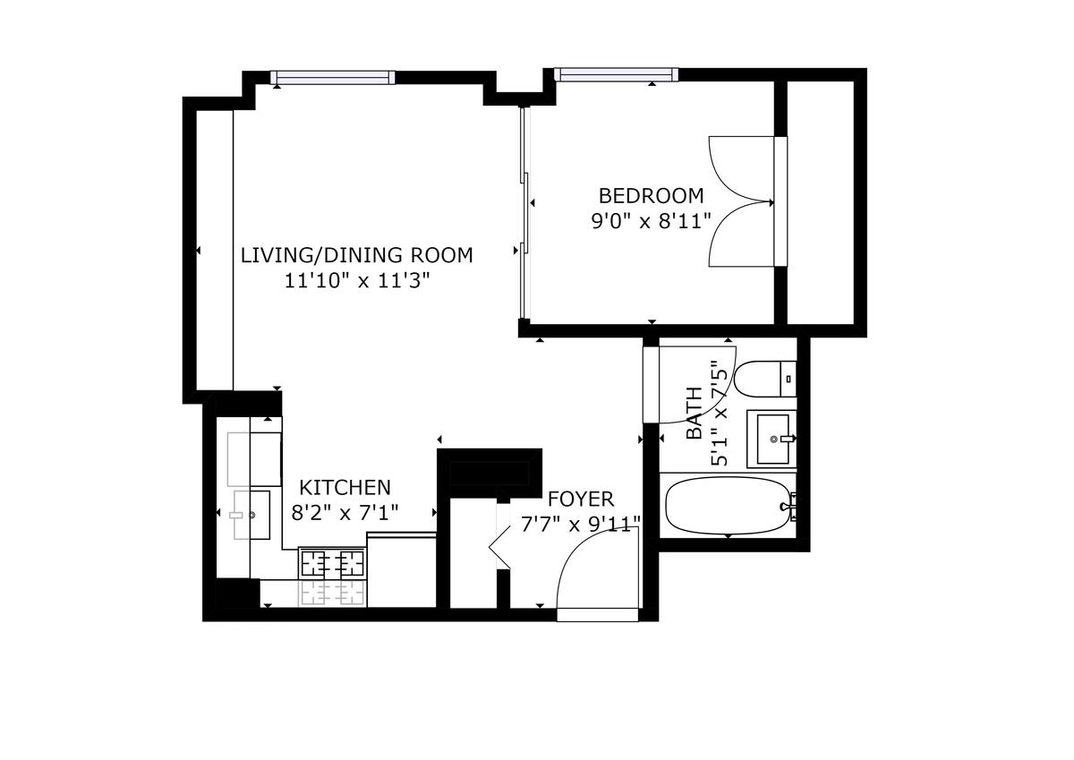 Floorplan for 20 West Street, 40-A