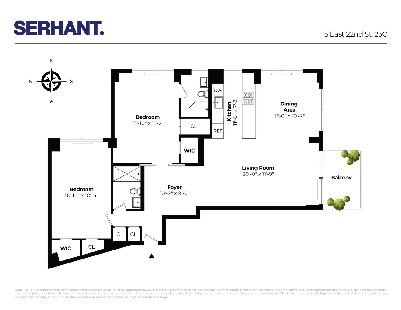 Floorplan for 5 East 22nd Street, 23C