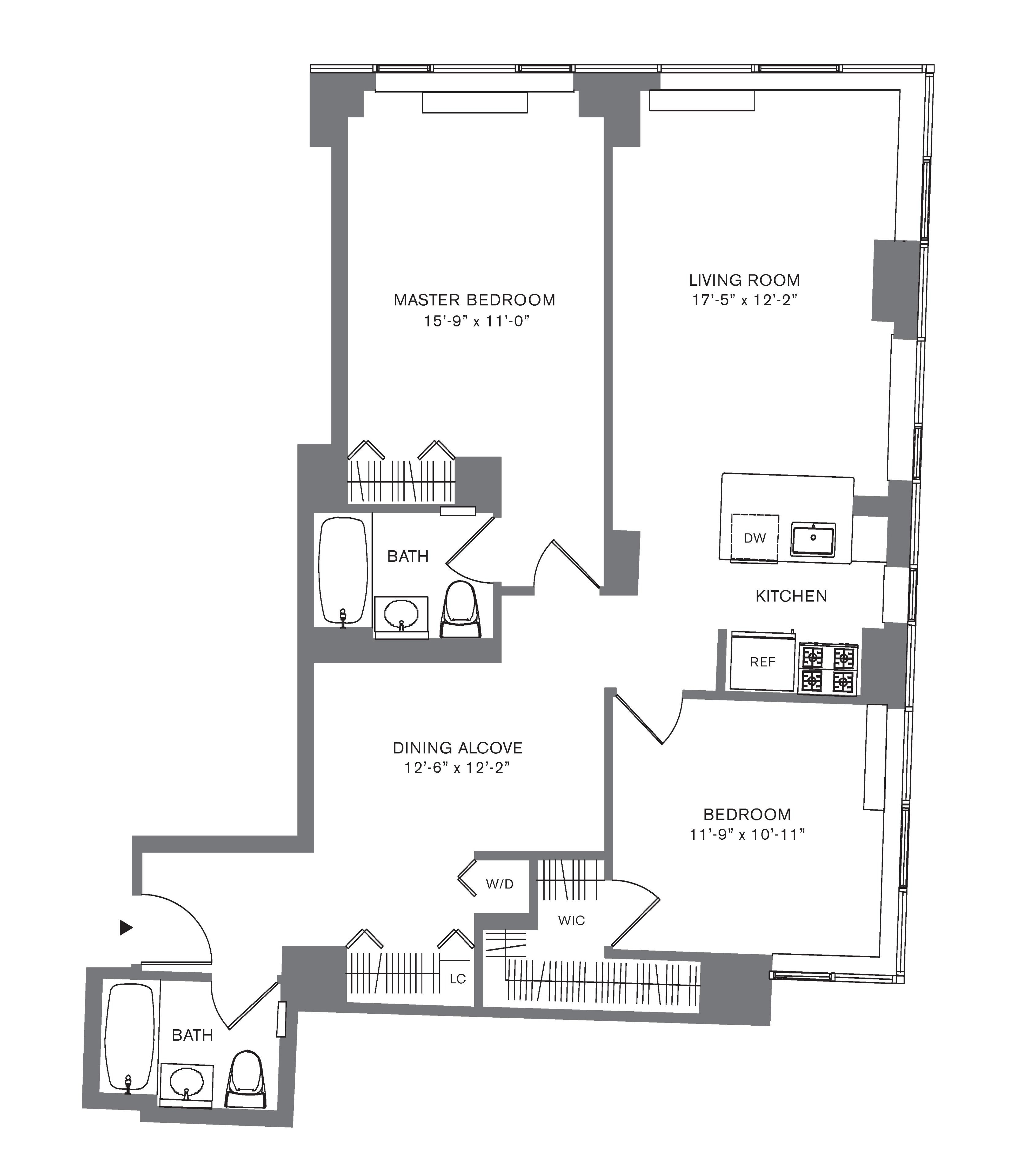 Floorplan for 88 Leonard Street, 901