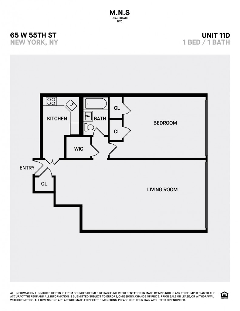 Floorplan for 65 West 55th Street, 11-D