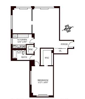 Floorplan for 200 East 58th Street, 14-H