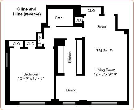 Floorplan for 235 Adams Street, 2I