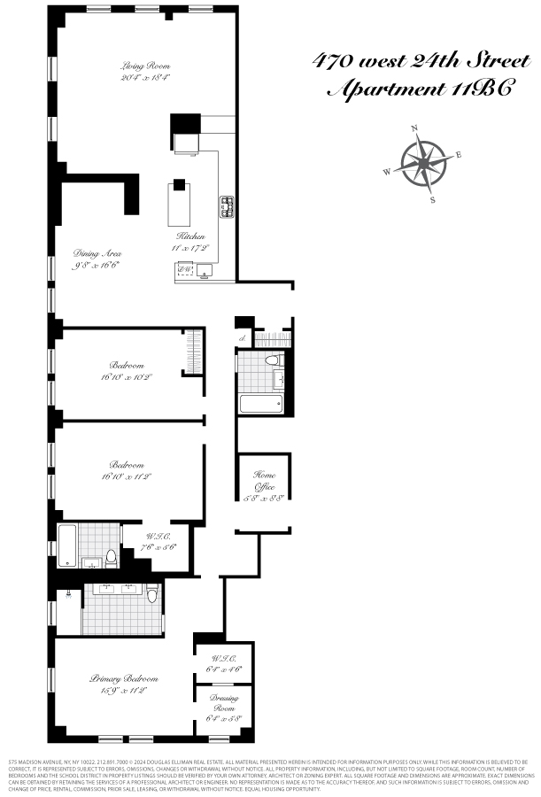 Floorplan for 470 West 24th Street, 11BC