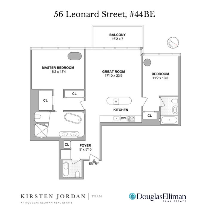 Floorplan for 56 Leonard Street, 44BE