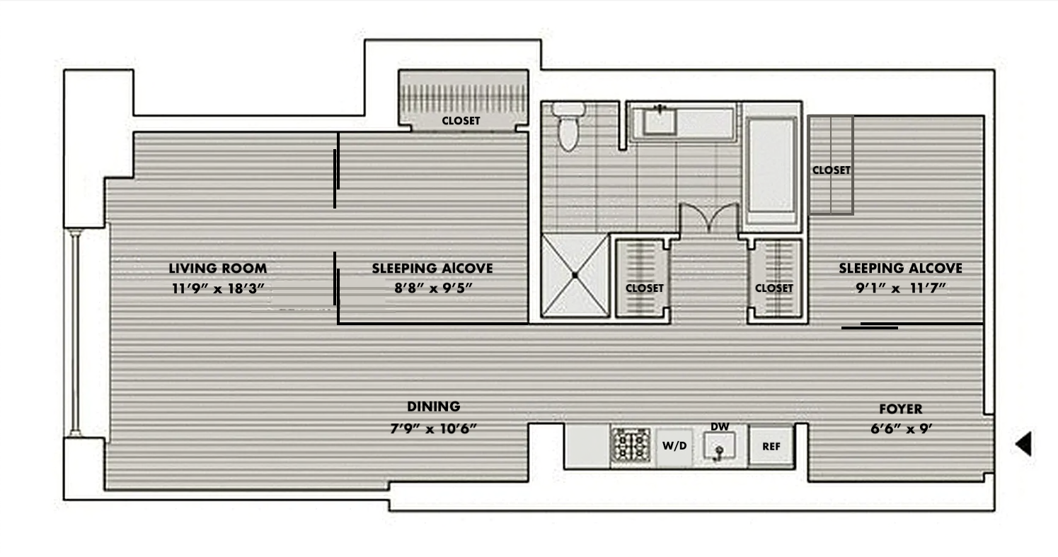 Floorplan for 20 Pine Street, 407