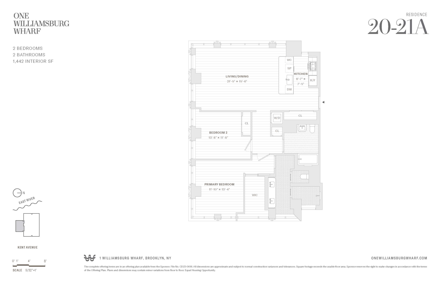 Floorplan for 480 Kent Avenue, 20A