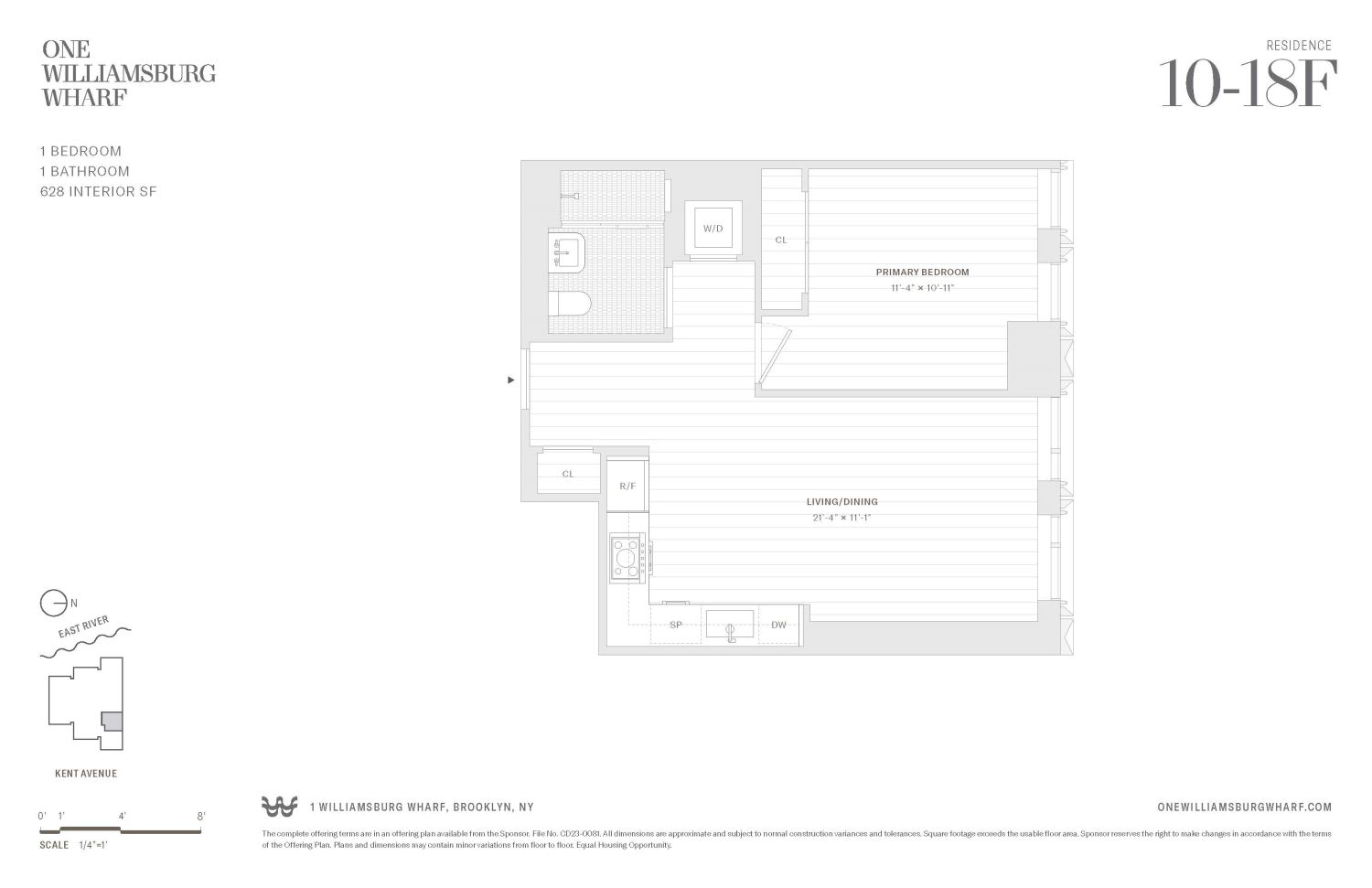 Floorplan for 480 Kent Avenue, 14F