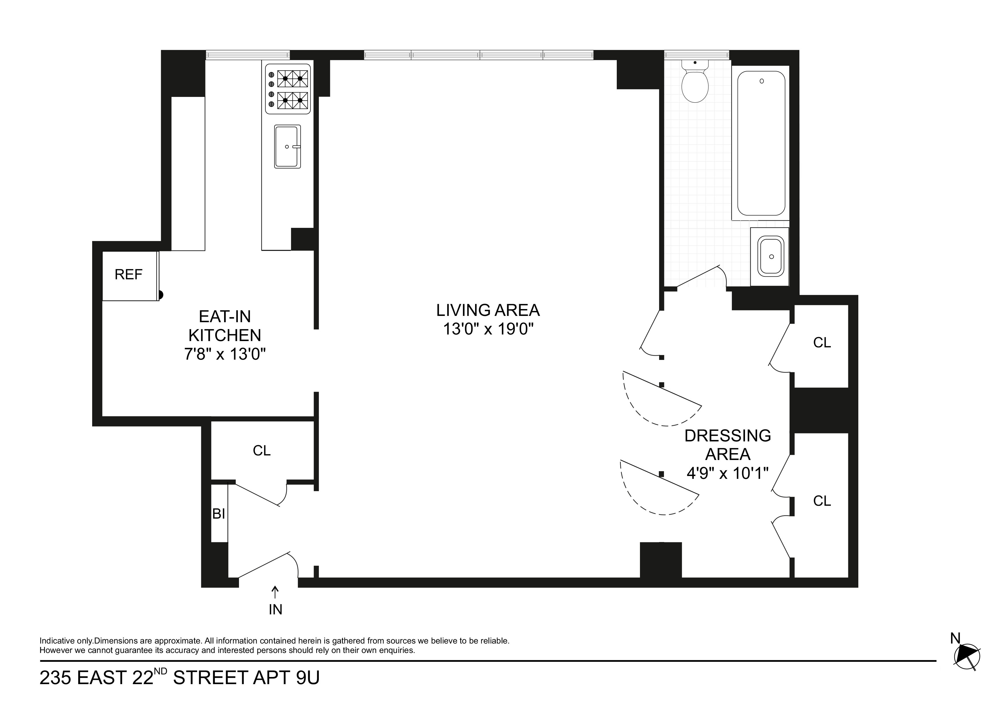 Floorplan for 235 East 22nd Street, 9U