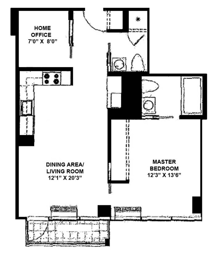 Floorplan for 425 East 13th Street, 3J