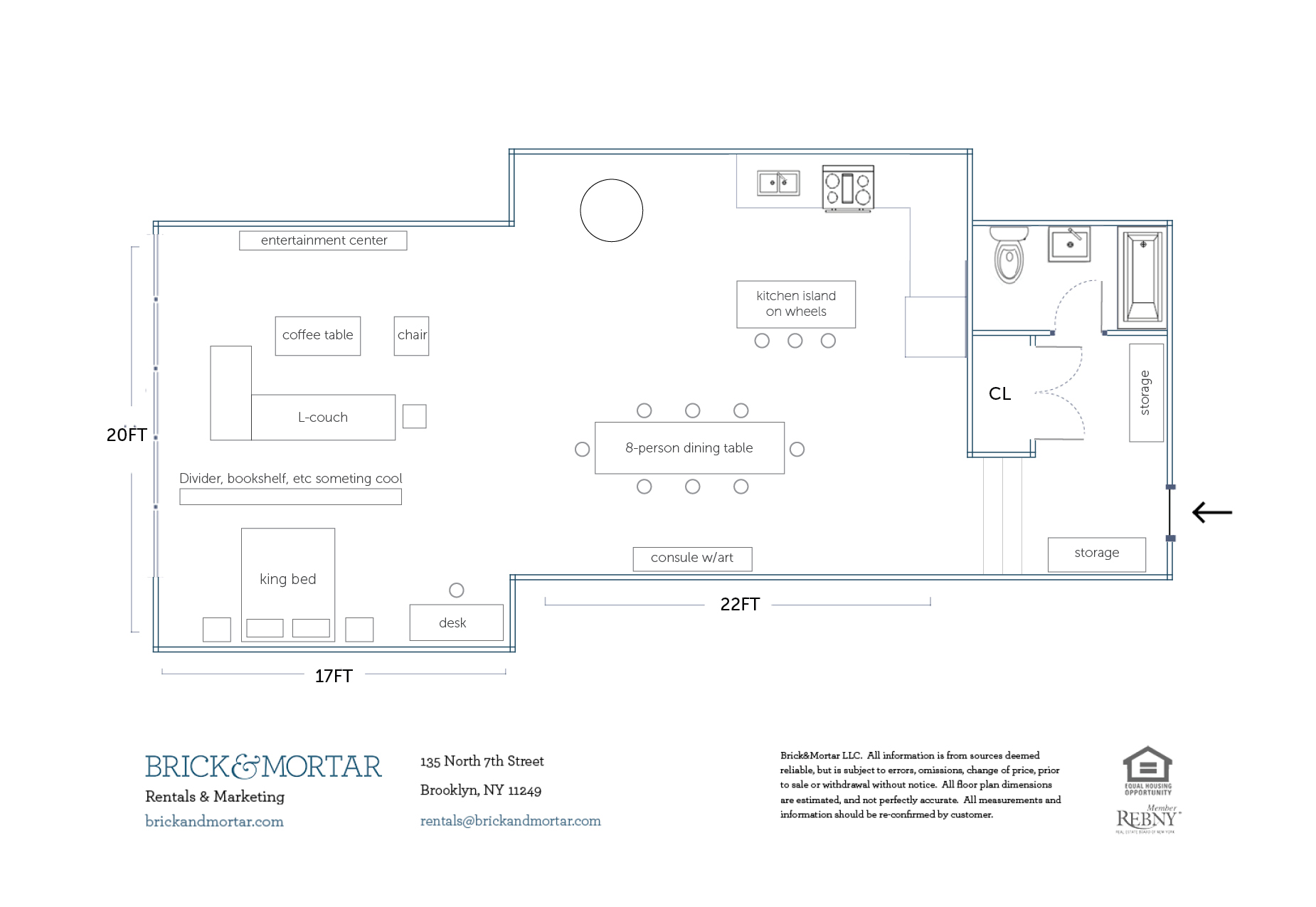 Floorplan for 63 North 3rd Street, 308