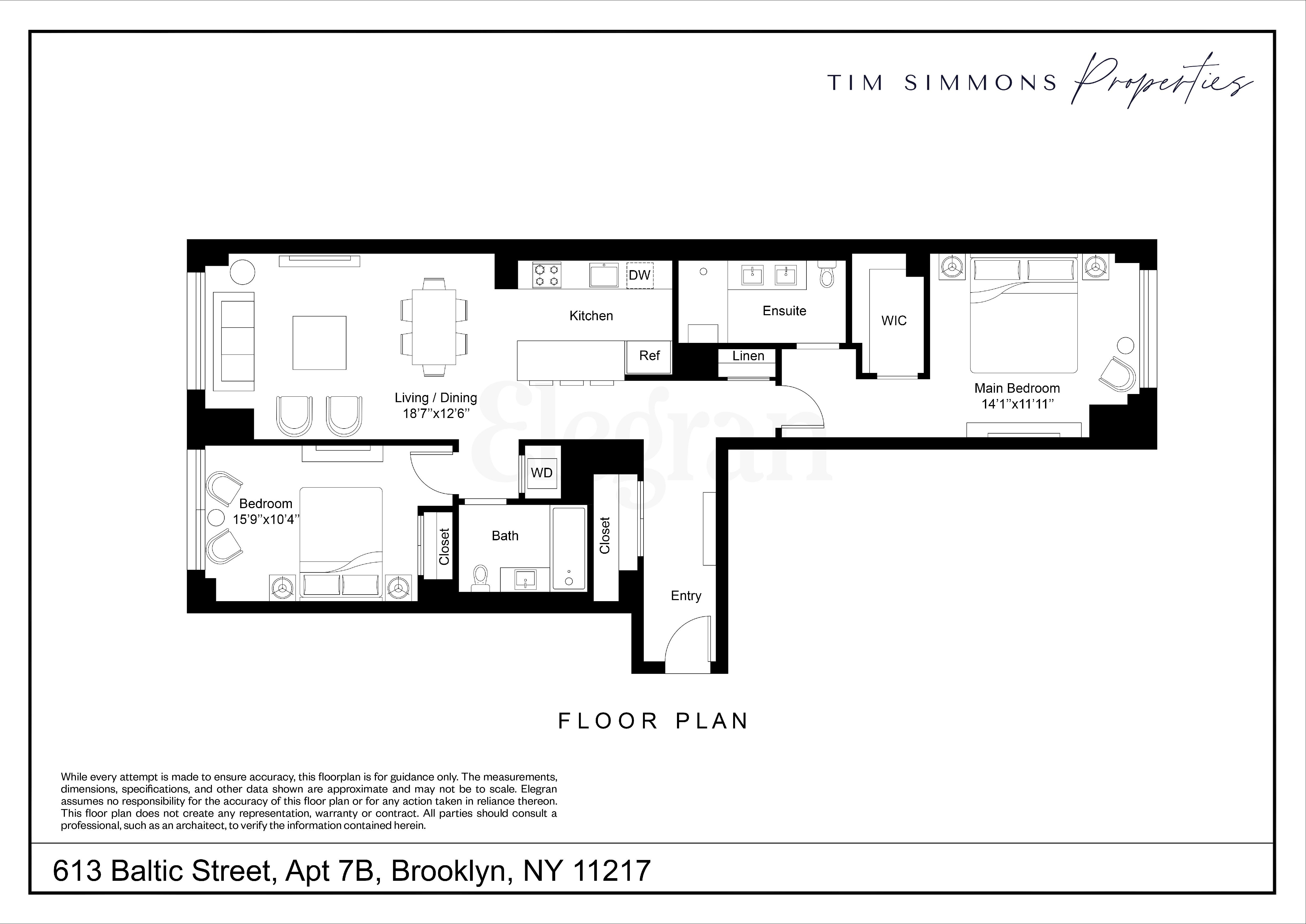 Floorplan for 613 Baltic Street, 7-B