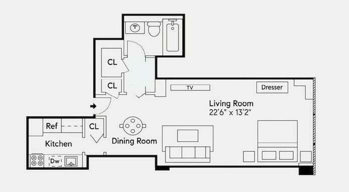 Floorplan for 117 East 57th Street, 32C