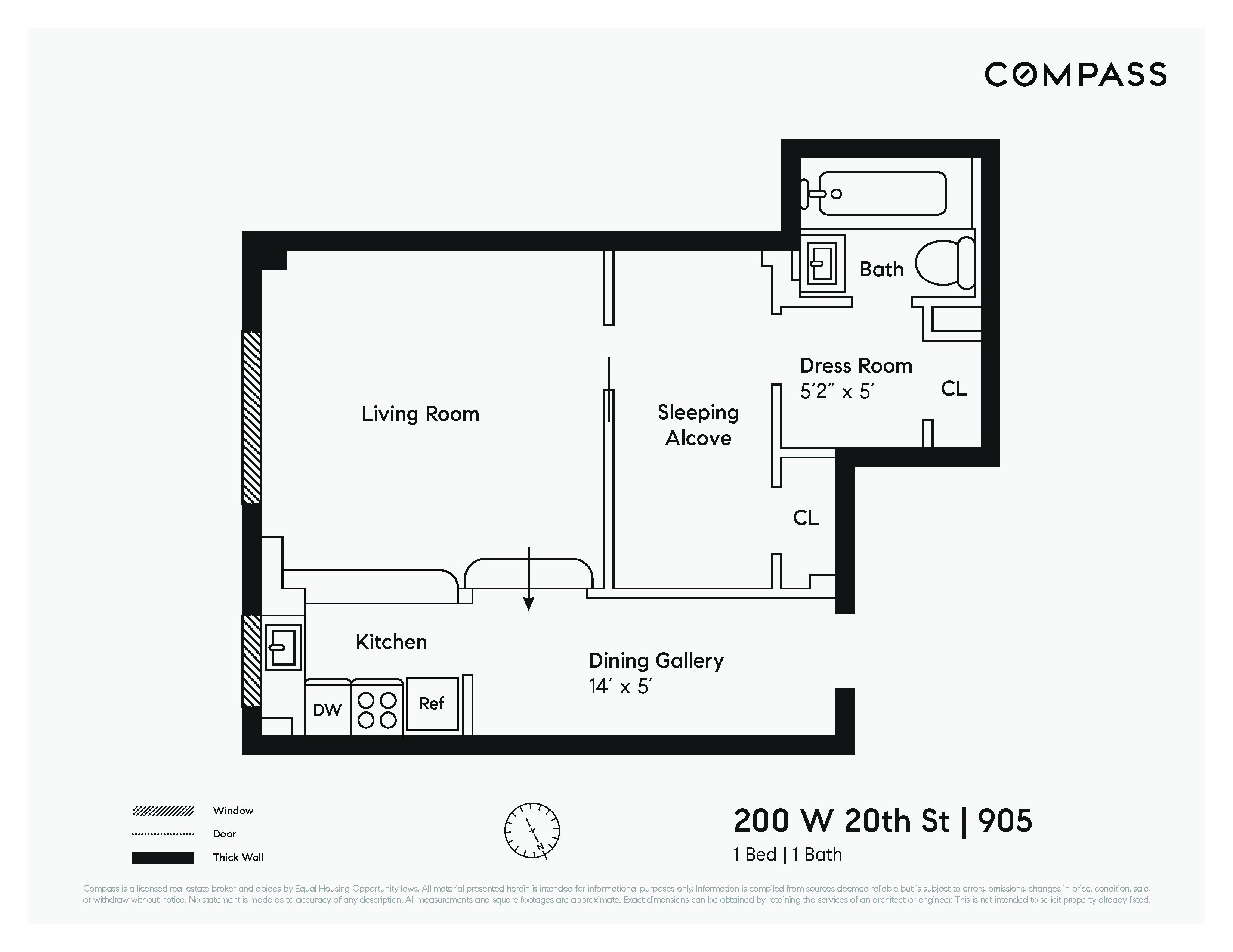 Floorplan for 200 West 20th Street, 905