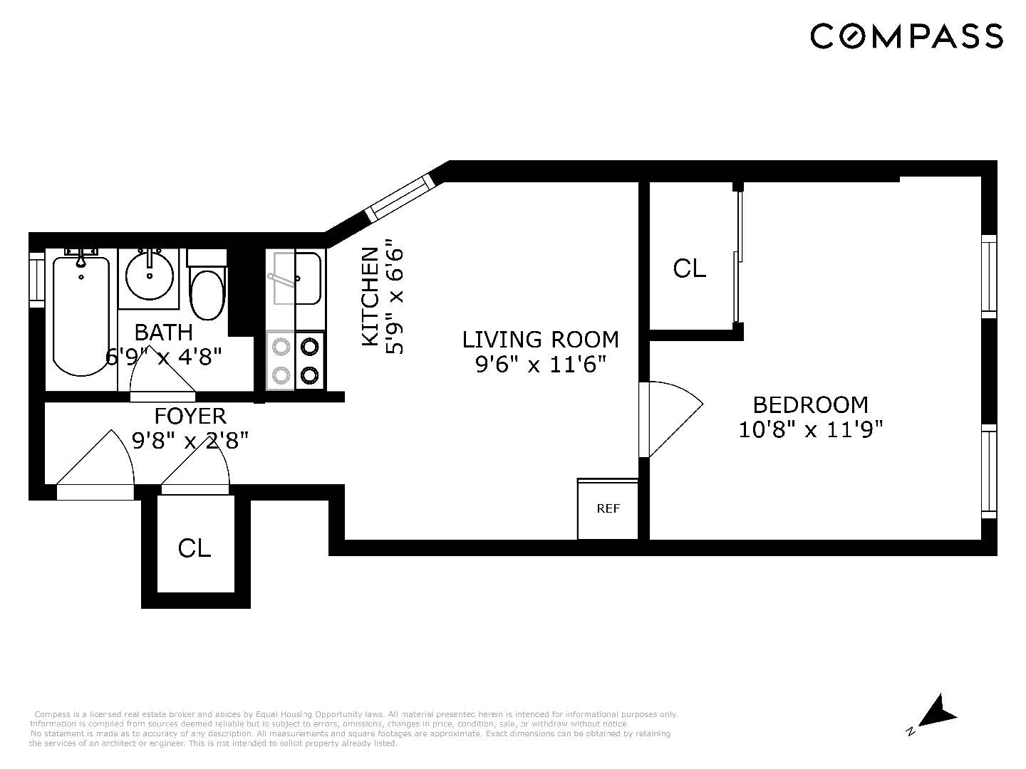 Floorplan for 66 West 138th Street, 4C