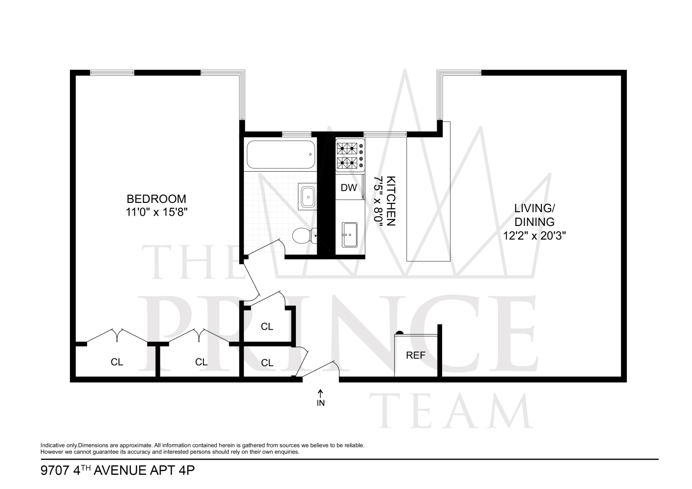 Floorplan for 9707 4th Avenue, 4P