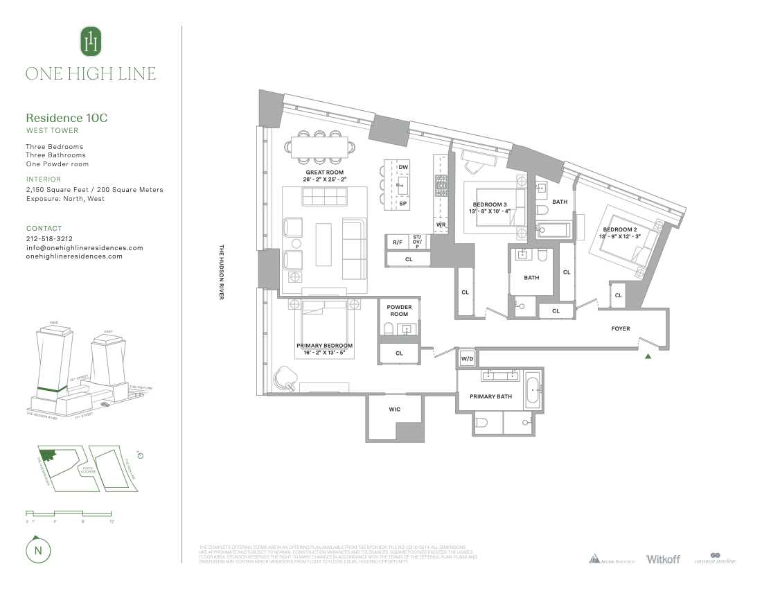 Floorplan for 500 West 18th Street, W10C