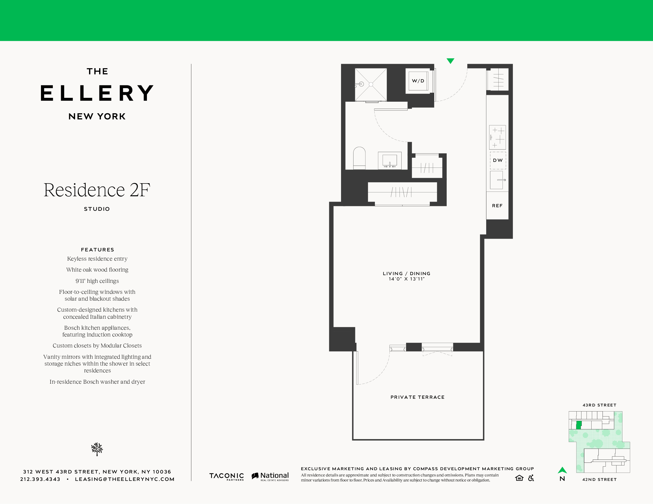 Floorplan for 312 West 43rd Street, 2F