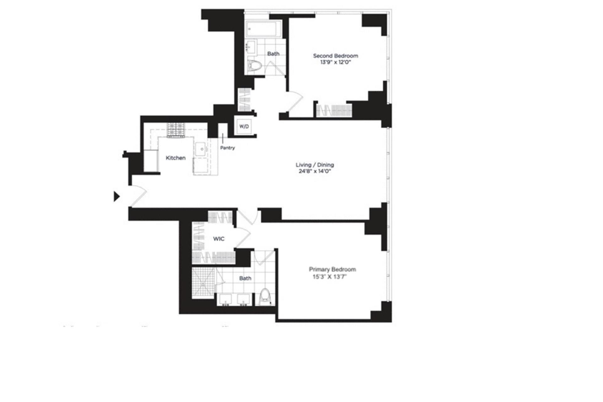 Floorplan for 333 East 91st Street, 9B