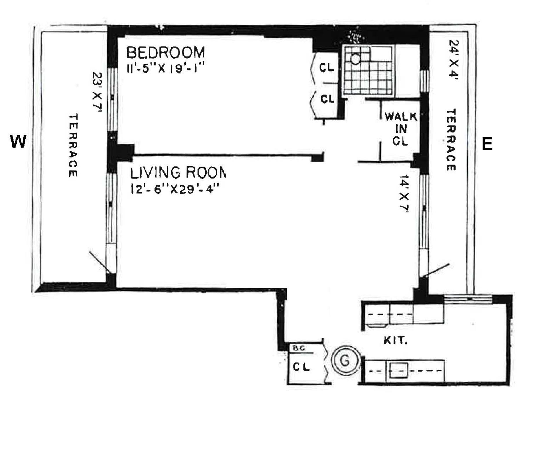 Floorplan for 301 East 69th Street, 16G