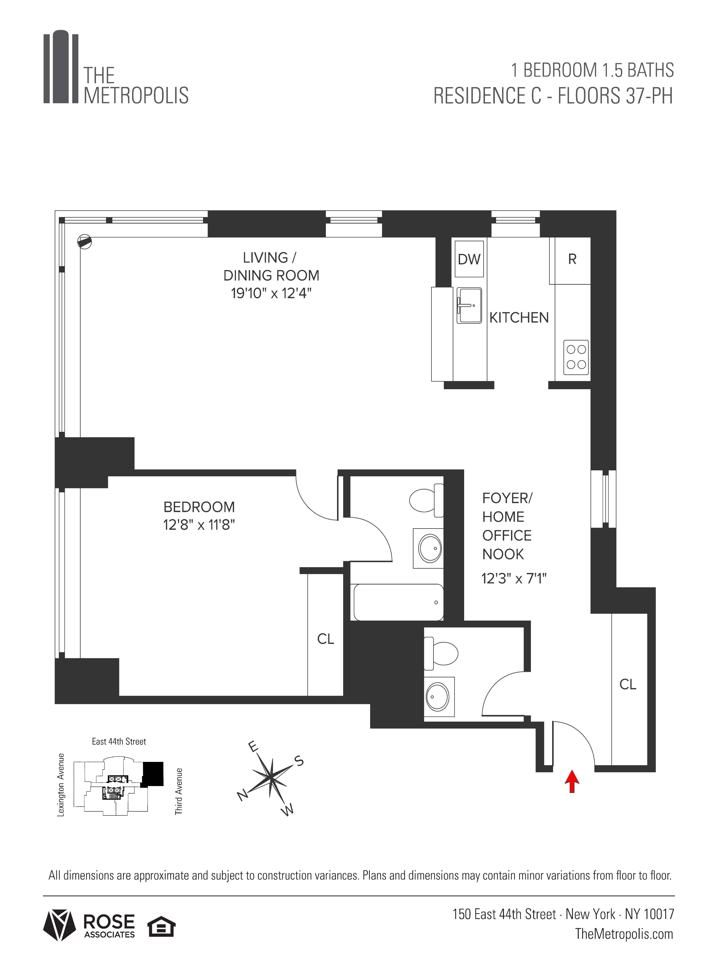 Floorplan for 150 East 44th Street, 47-C