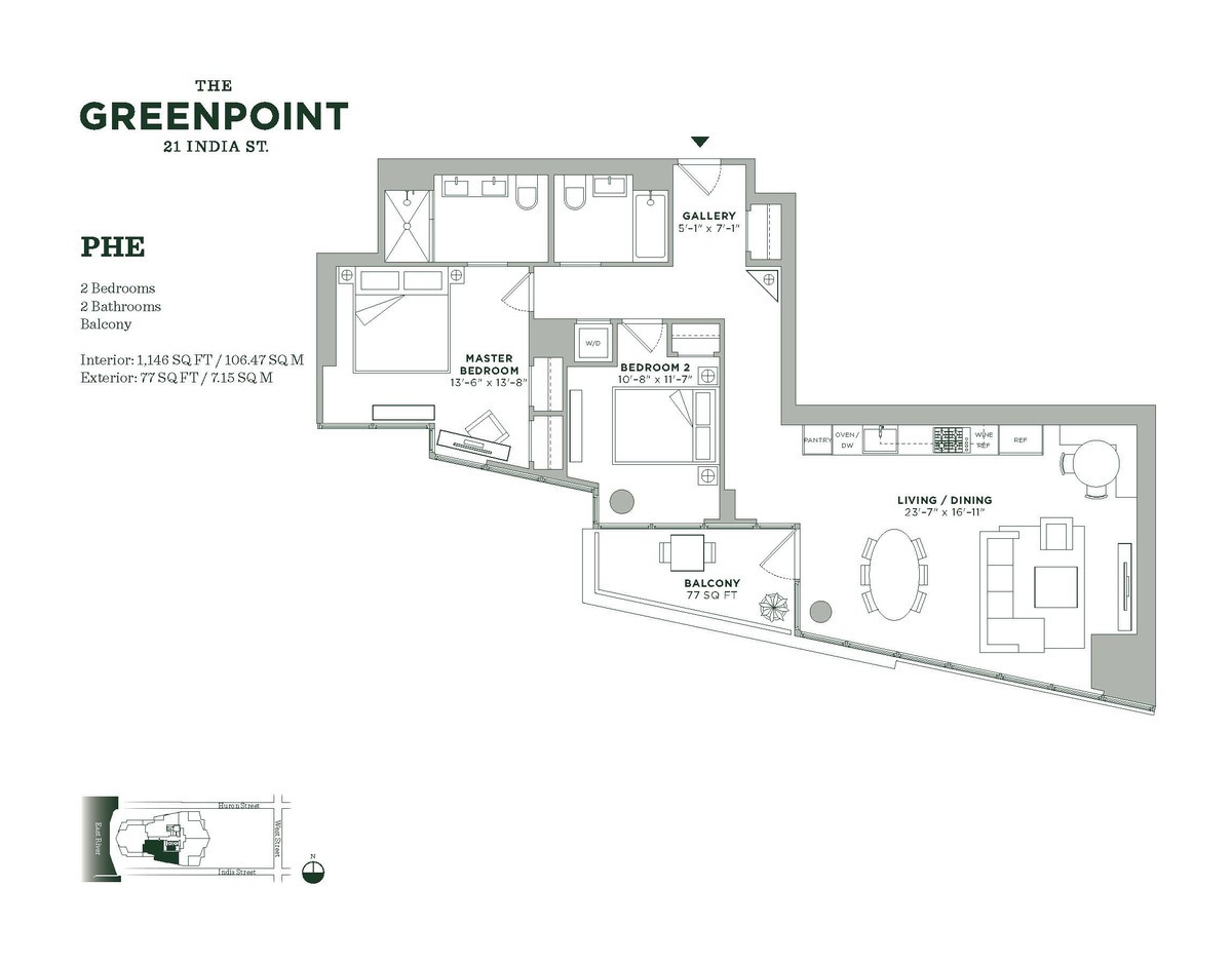 Floorplan for 21 India Street, PHE