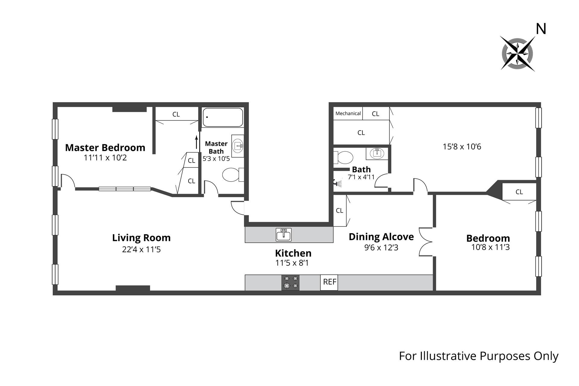 Floorplan for 629 East 6th Street, 3