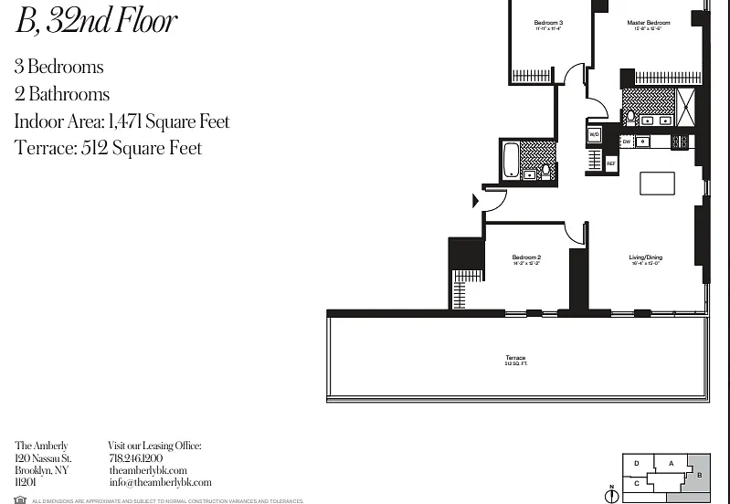 Floorplan for 120 Nassau Street, 32B