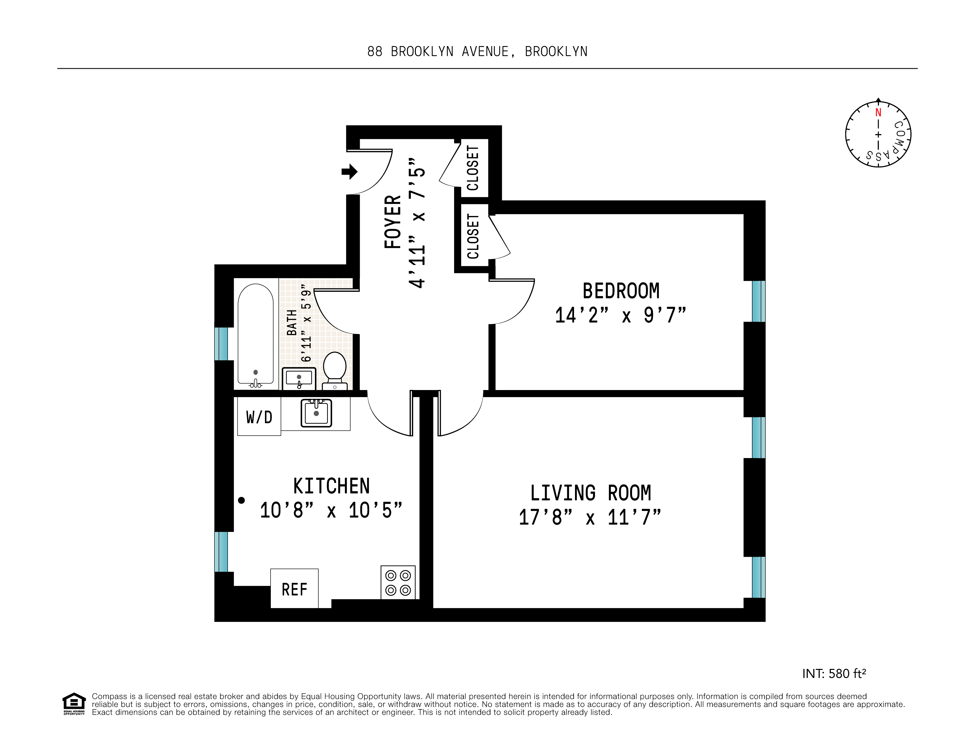 Floorplan for 88 Brooklyn Avenue, D5