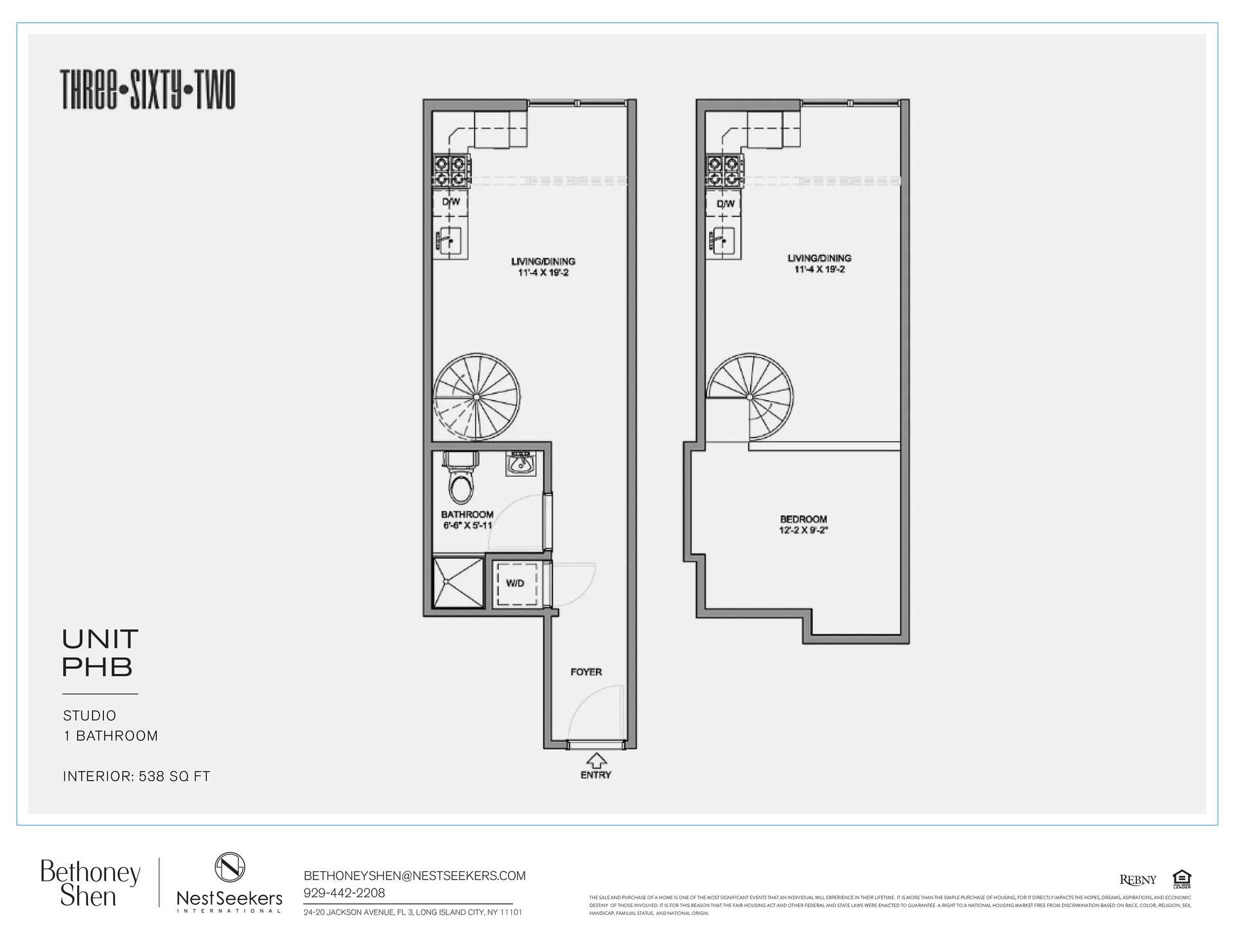 Floorplan for 362 West 127th Street, PH-B