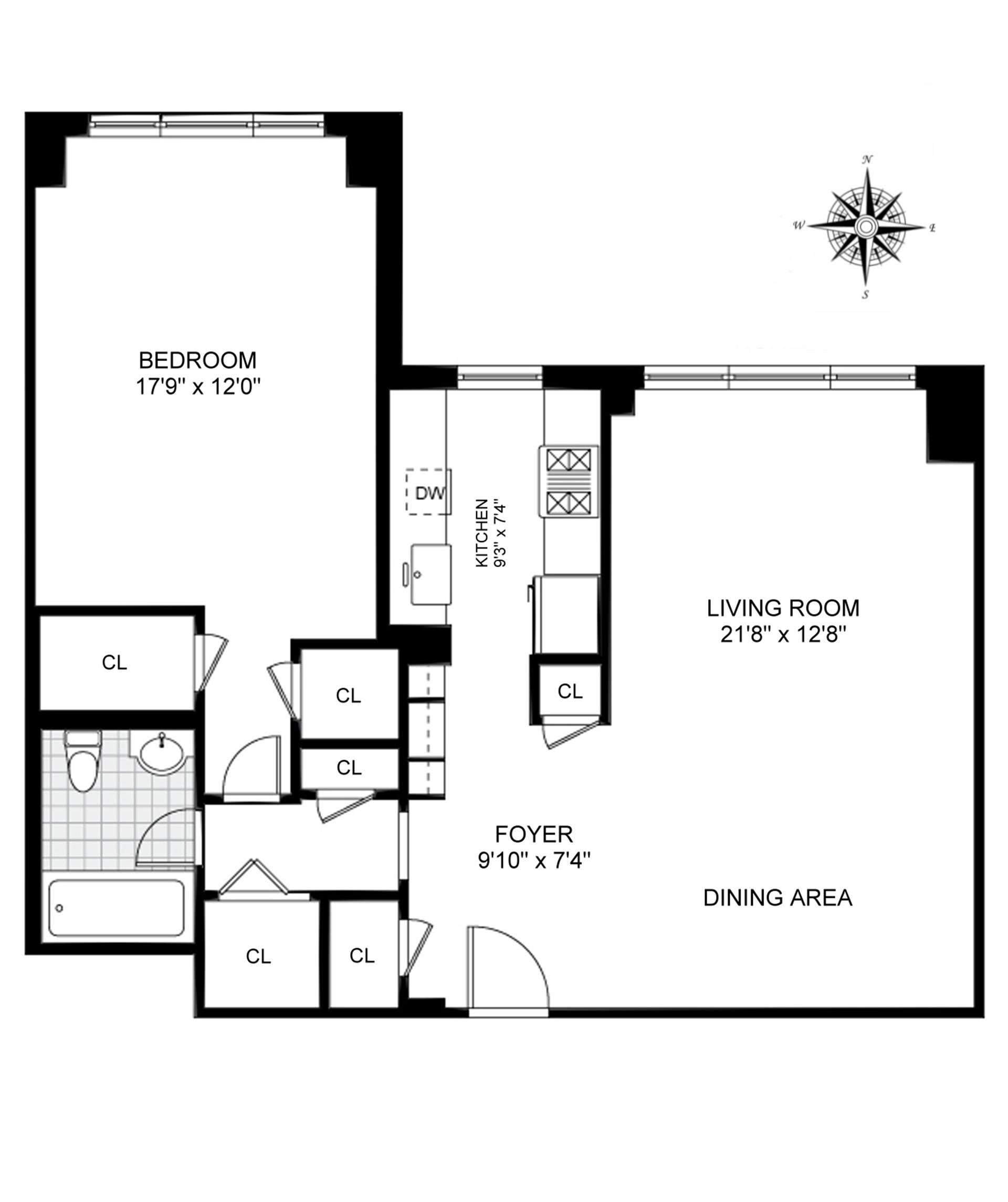 Floorplan for 345 East 56th Street, 11K