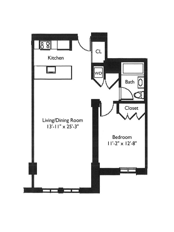 Floorplan for 85 Adams Street, 15-C